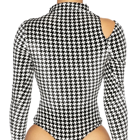 Naked Wardrobe houndstooth bodysuit - Picture 3 of 3